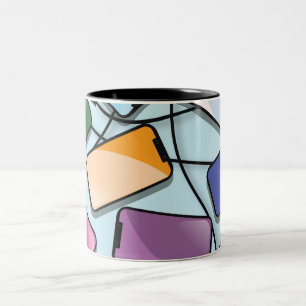 Taza Bicolor Smartphones con un toque