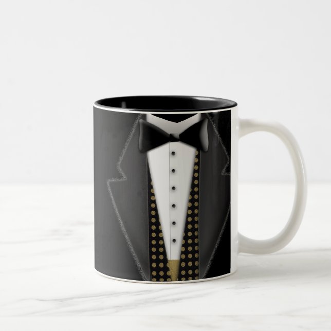 Taza Bicolor Smoking totalmente formal (Derecha)