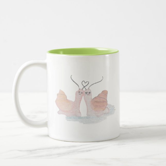 Taza Bicolor Snail Heart Mug (Izquierda)