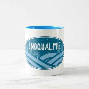 Taza Bicolor Snoqualmie Washington al aire libre