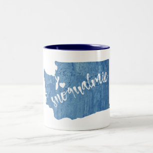 Taza Bicolor Snoqualmie Washington Wood Grain