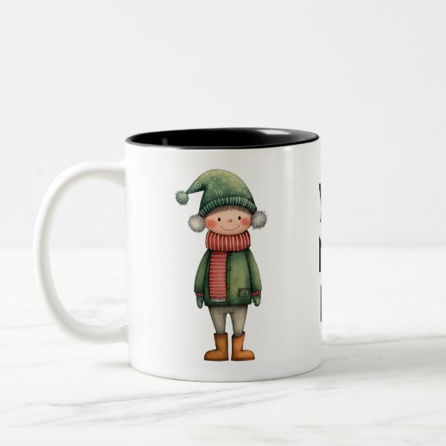 Taza Bicolor Snow Day Boy – Personalised Christmas  (Izquierda)