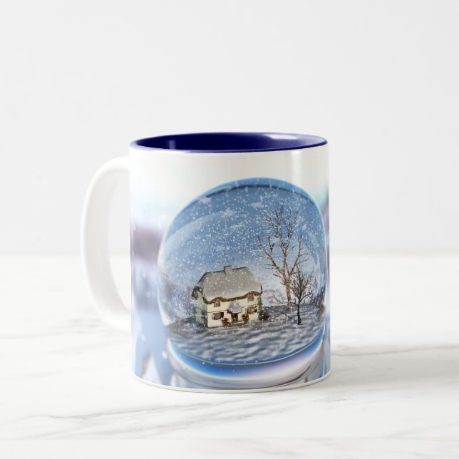 Taza Bicolor Snowflake Globe Mug (Anverso izquierdo)