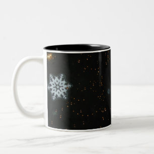 Taza Bicolor Snowflakes & Lights Mug