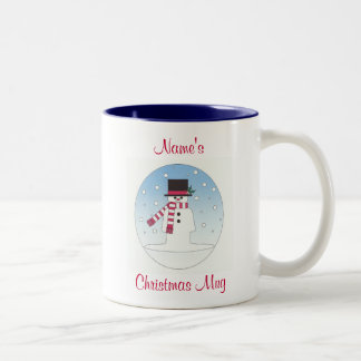 Taza Bicolor snowman personalizado