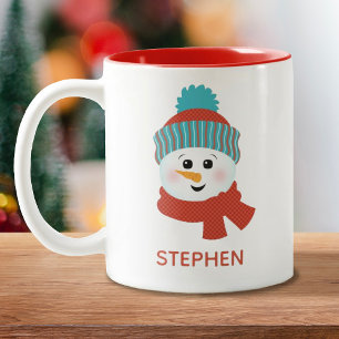 Taza Bicolor Snowman personalizado