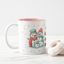 Snowman Winter color pastel Mug
