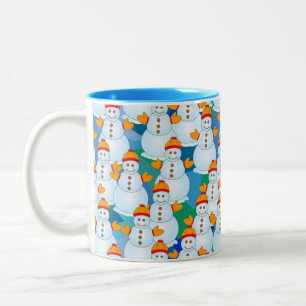 Taza Bicolor Snowmen