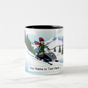 Taza Bicolor Snowmobile - Personalizado femenina por PrintedPer