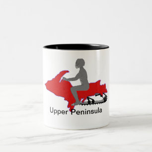 Taza Bicolor Snowmobile superior de la península