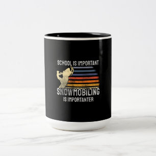 Taza Bicolor Snowmobling Snowmobile