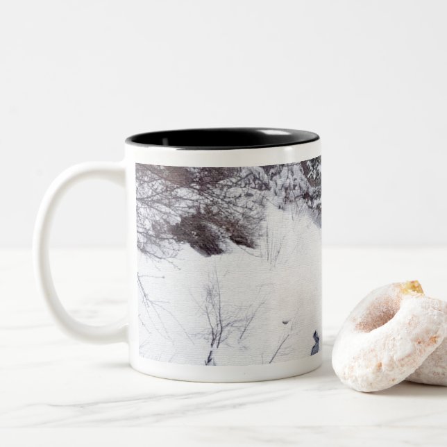 Taza Bicolor Snowy Forest Mug (Con donut)