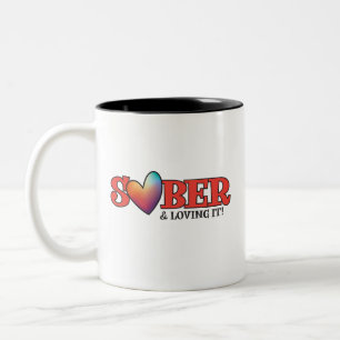 Taza Bicolor Sober Valentine Mug   Sobrio y Amo!
