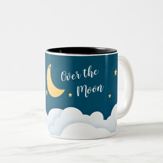 Taza Bicolor Sobre la luna (Anverso derecho)