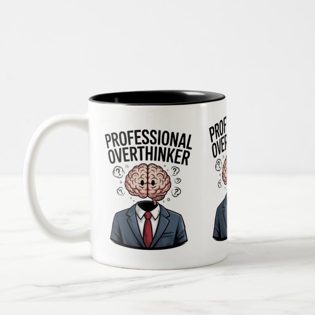 Taza Bicolor Sobrepensador profesional" (Izquierda)