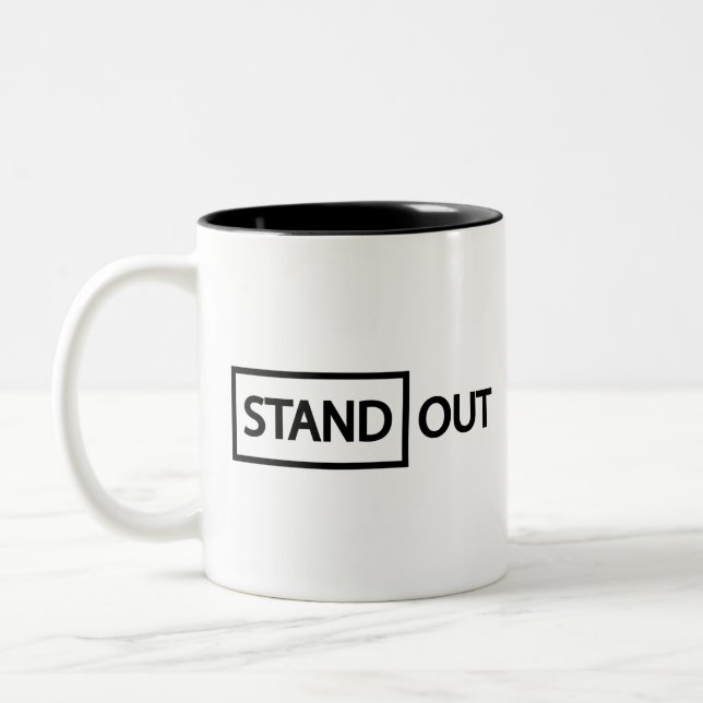 Taza Bicolor Sobresaliente que se destaca (Izquierda)
