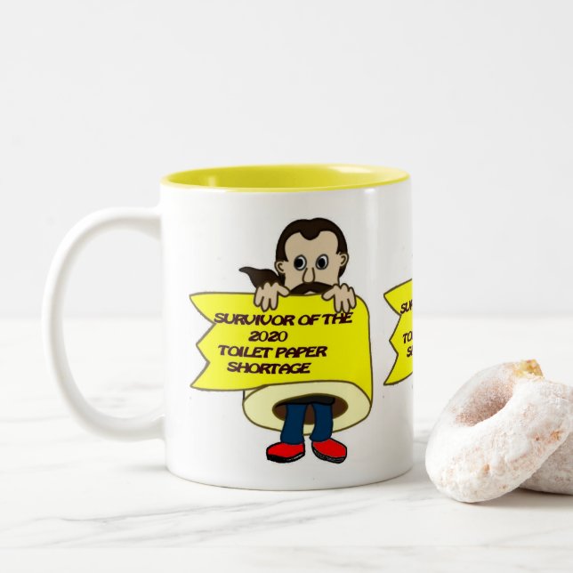 Taza Bicolor Sobreviví (Con donut)