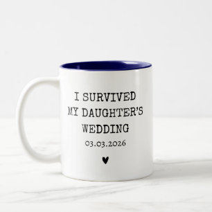 Taza Bicolor Sobreviví Personalizada a la Boda de Mi Hija