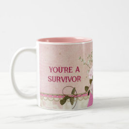 Taza Bicolor Sobreviviente del cáncer de mama
