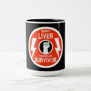 Taza Bicolor Sobreviviente del trasplante hepático