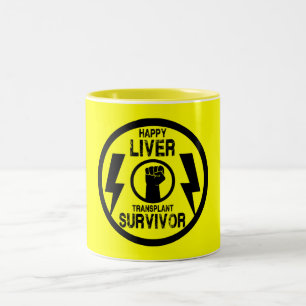 Taza Bicolor Sobreviviente del trasplante hepático