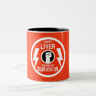 Taza Bicolor Sobreviviente del trasplante hepático