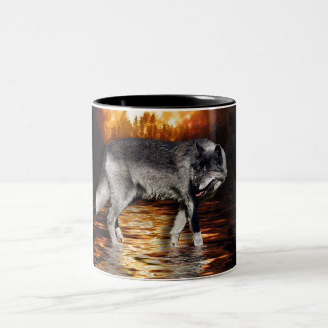Taza Bicolor Sobreviviente Gray Wolf Mug (Centro)