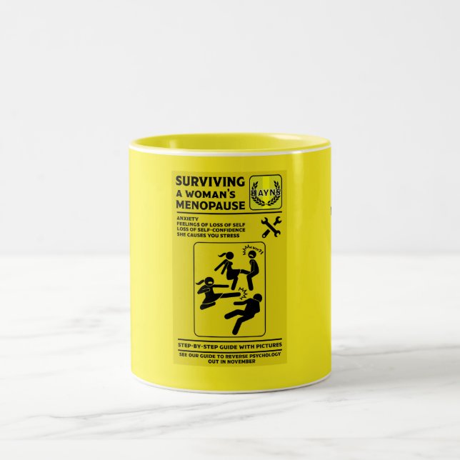 Taza Bicolor Sobrevivir A La Menopausia (Centro)