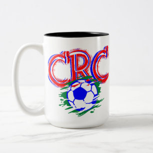 Taza Bicolor Soccer Game Selección Costa Rica Football Soccer 
