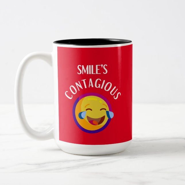 Taza Bicolor socialmente consciente, optimista, motivador, ador (Izquierda)