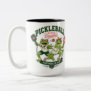 Taza Bicolor Socios de rana lindos en diseño divertido de depor