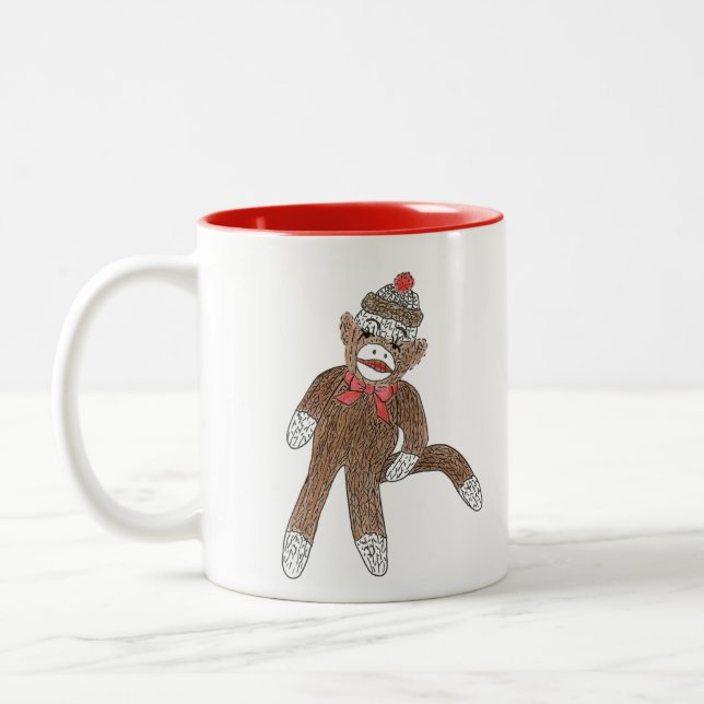 Taza Bicolor Sock Monkey coffee mug (Izquierda)