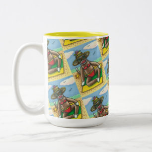 TAZA BICOLOR SOCK MONKEY RED BIKINI, EN EL PERSONALIZADO DE LA 