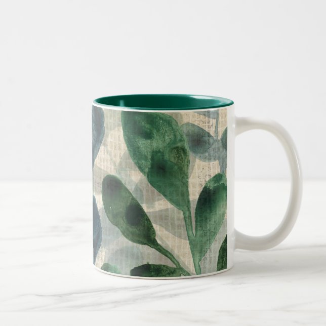 Taza Bicolor Sofisticación Verdant - Hojas Tropicales (Derecha)