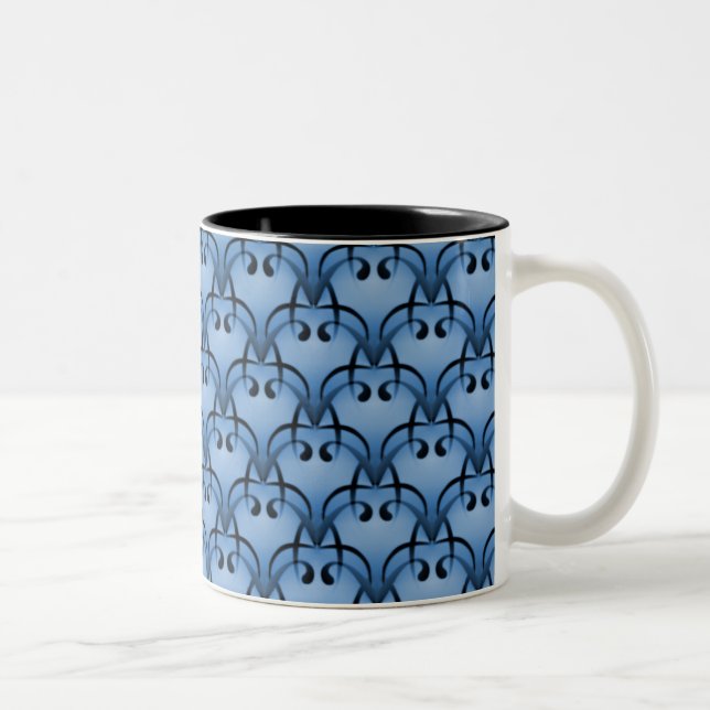 Taza Bicolor Sofisticado Bliss Mug, Azul suave (Derecha)