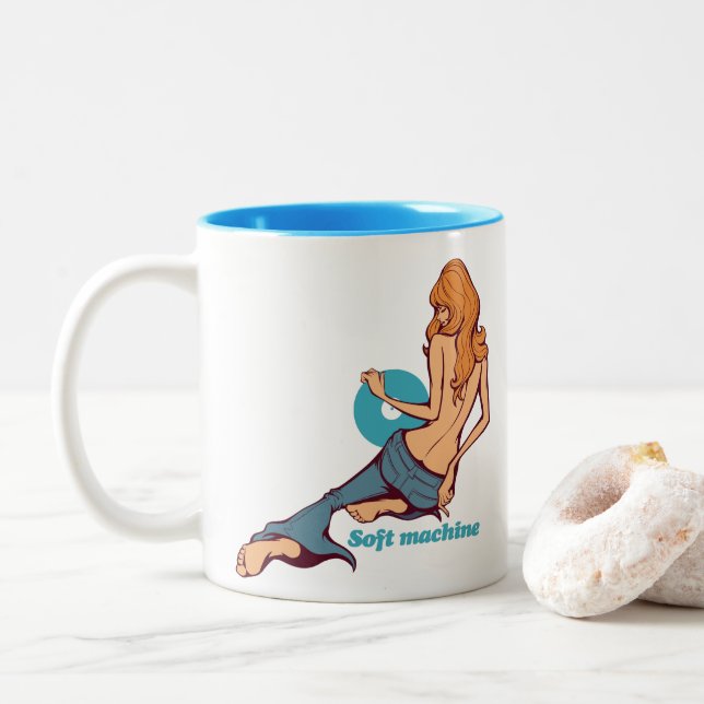 Taza Bicolor Soft machine (Con donut)
