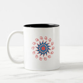 Taza Bicolor Sol azul