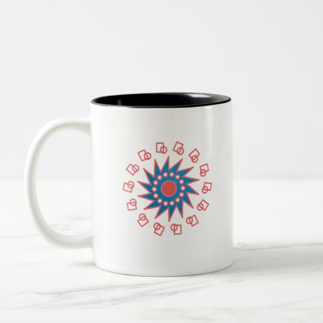 Taza Bicolor Sol azul (Izquierda)