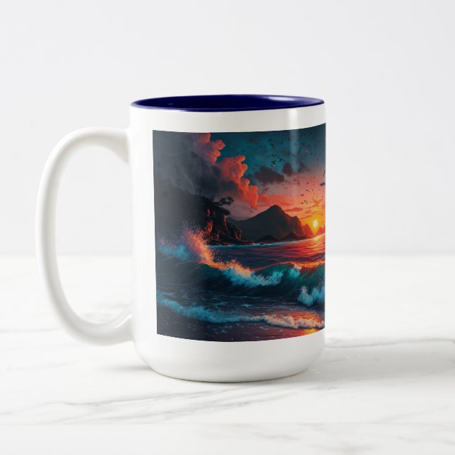 TAZA BICOLOR SOL DE LA ISLA #1 (Izquierda)