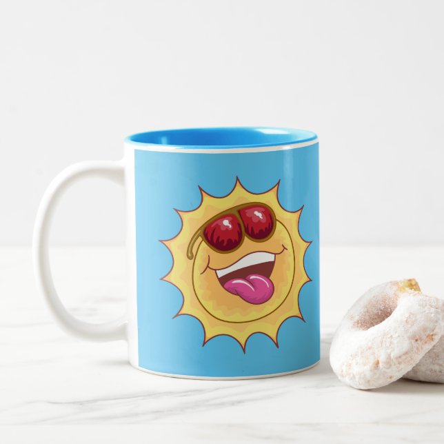 Taza Bicolor Sol risible (Con donut)