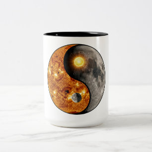 Taza Bicolor Sol y Luna Celestiales Yin Yang