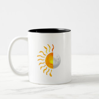 Taza Bicolor Sol Y Luna Híbridos
