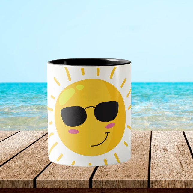 Taza Bicolor Sol y Nube Lindos  (Subido por el creador)