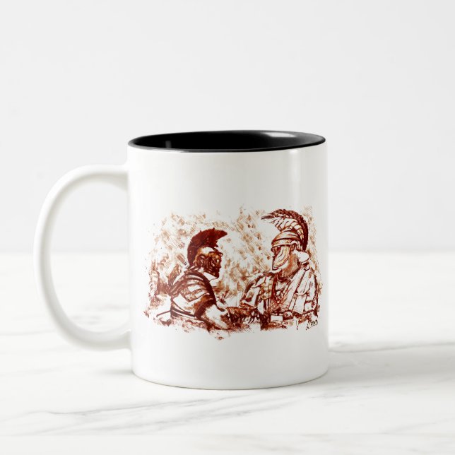 Taza Bicolor Soldados antiguos de Roma (Izquierda)
