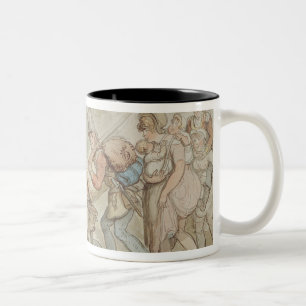 Taza Bicolor Soldados el de marzo de 1805 (pluma y tinta y