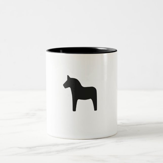 Taza Bicolor Solo caballo negro de Dala (Centro)