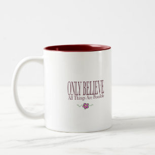 Taza Bicolor Solo Cree Todas las Cosas Son Posibles