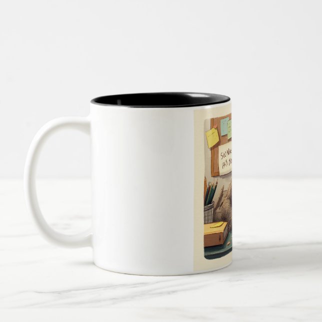 Taza Bicolor Solo descansando mis ojos (Izquierda)