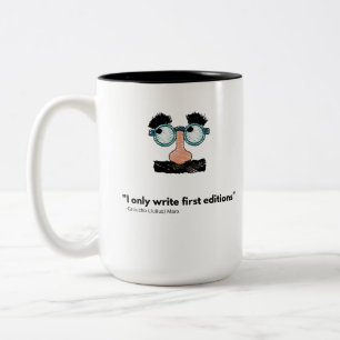 Taza Bicolor Sólo escribo primeras ediciones. Groucho Marx