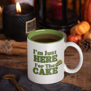 Taza Bicolor Sólo estoy aquí para la tarta, la tarta matcha